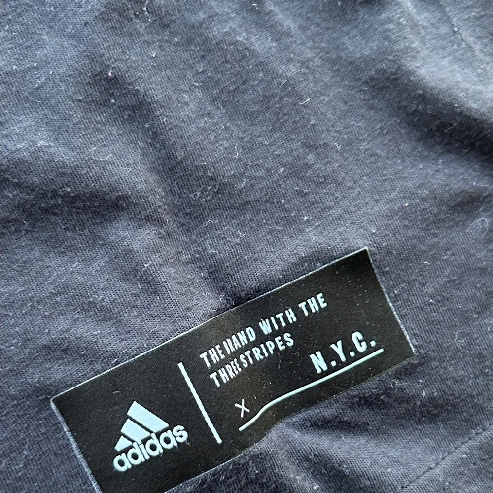Adidas Black Tee with Orange Basketball Graphic ! Medium